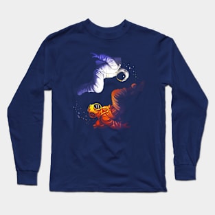 Yin Yang Astronaut Scuba Long Sleeve T-Shirt